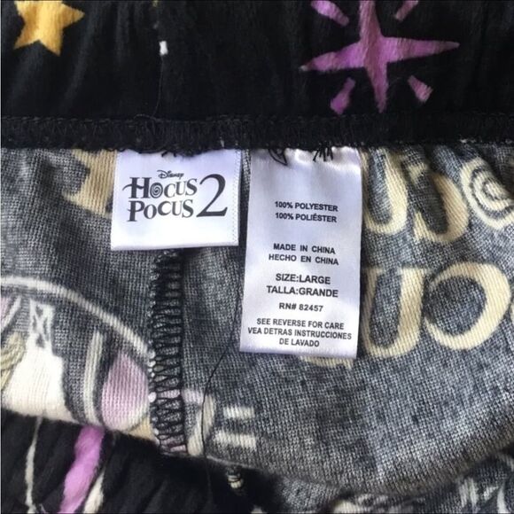 Disney Hocus Pocus pajama bottoms Sanderson sisters Halloween super soft Sz L - Picture 5 of 5